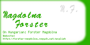 magdolna forster business card